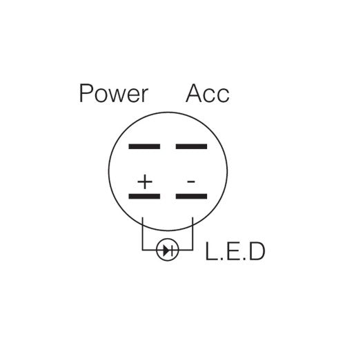 Narva - Switch Off/On 12v Led Red
