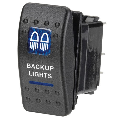 12 Volt Illuminated Off  / On Sealed Rocker Switch (63142BL)