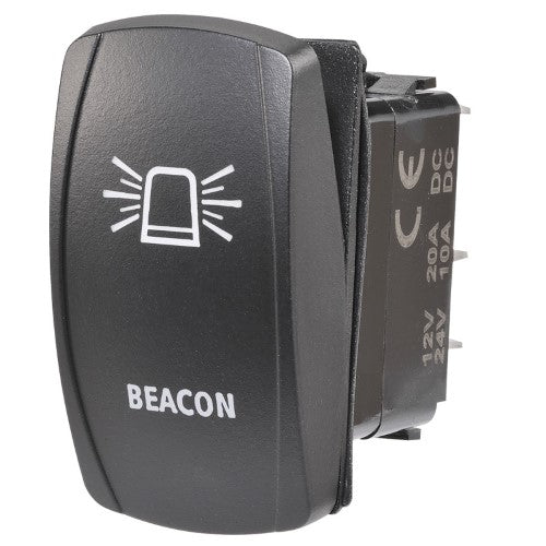 12  / 24v Off  / On Led Illuminated Sealed Rocker Switch (63234BL)