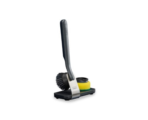 SinkTech Dish brush and sponge set with large stainless-steel storage  stand - Joseph Joseph
