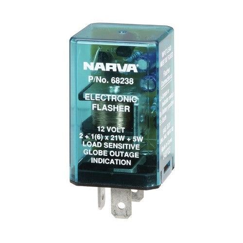 Narva - Flasher Elec 12v 3pin Load Sen (68238BL)