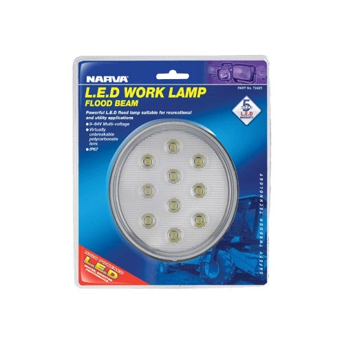 Narva - W/Lamp Led 9-33v Flood Beam 850lm