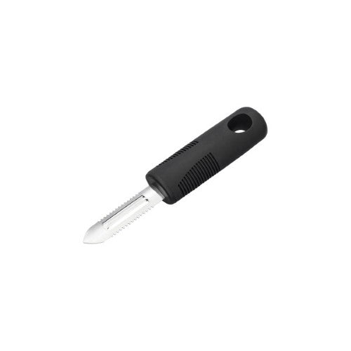 Easy Grip Peeler with Fish Scaler Stainless Steel with Black Handle 178mm - Chef Inox