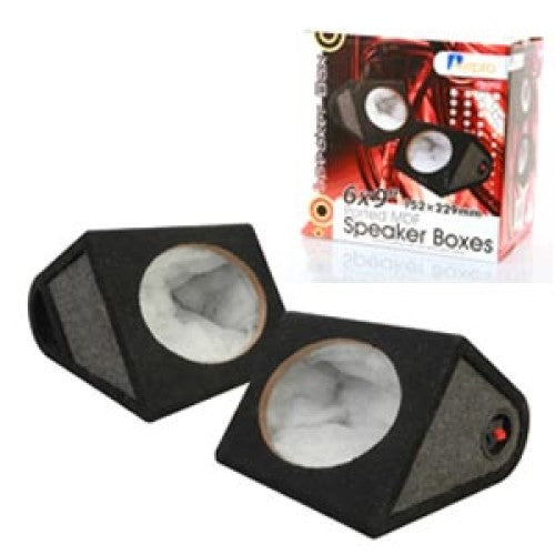 Speaker Box 6x8 Ported Black Carper Pair - Aerpro