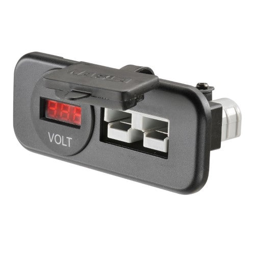 50A CONNECTOR/VOLT METER TWIN HDVR SOCKET FLUSH MOUNT