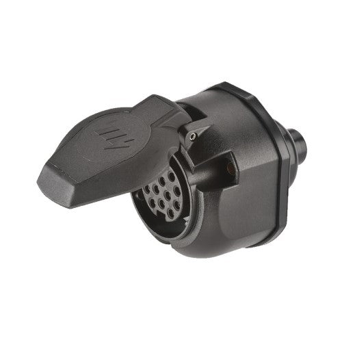 12 Volt 13 Pin Euro Round Plastic Trailer Socket