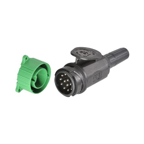 12 Volt 13 Pin Euro Round Plastic Trailer Plug With Parking Socket
