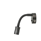 12V INTERIOR LAMP W TOUCH SWITCH AND 2A USB SOCKET BLACK