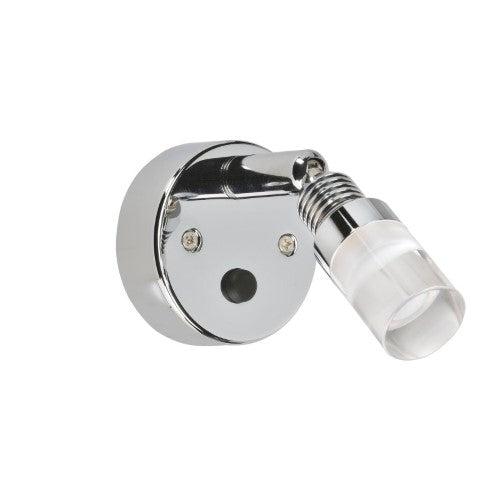 12V INTERIOR LAMP W TOUCH SWITCH NO FLEXIBLE NECK SILVER