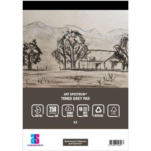 Art Spectrum Grey 250gsm 40 Sheet Toned Pads- A3