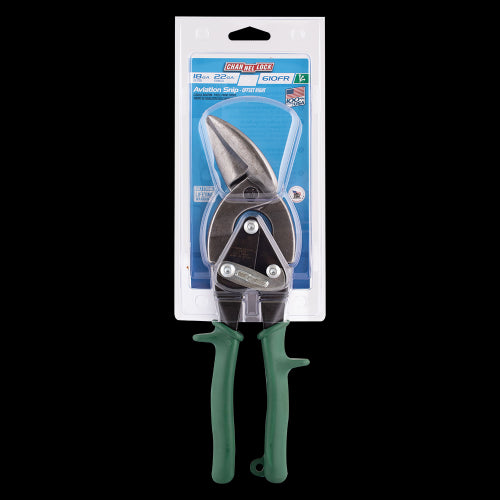 CHANNELLOCK Green Offset Aviation Snip - Right Cut