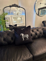 Snugg & Co. Cushion Cover - Horse Embroidery Cushion Cover - Black Velvet