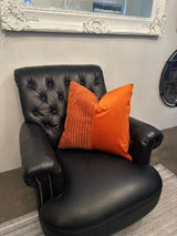 Snugg & Co. Cushion Cover - Patchwork Cushion Cover - Orange Corduroy Velvet