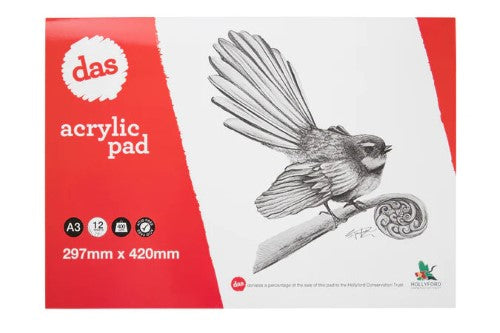 Das 400gsm 12 Sheet Acrylic Pads- A3