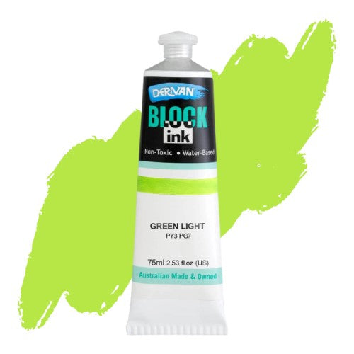 Derivan 75ml Block Inks LIGHT GREEN