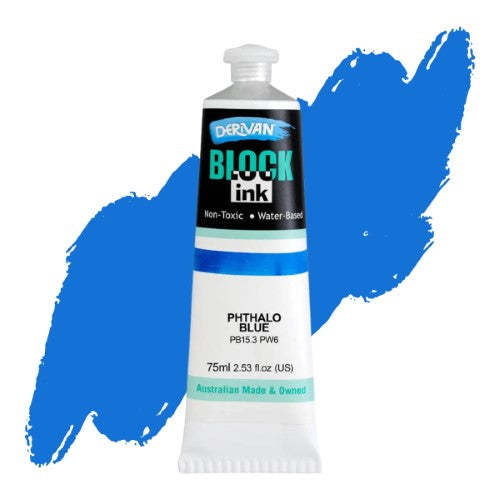 Derivan 75ml Block Inks PHTHALO BLUE(CO