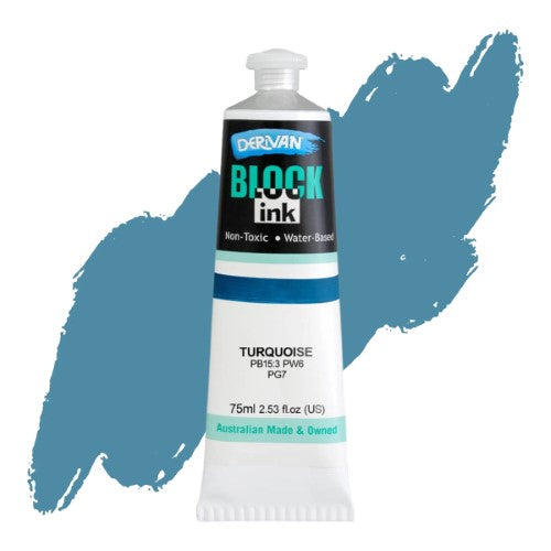 Derivan 75ml Block Inks TURQUOISE