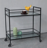 Metal Bar Cart - Black - 67cm