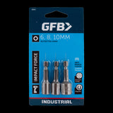 GFB 3pc Magnetic Nutsetter Set (6, 8, 10mm x 45mm)