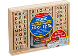 Melissa & Doug - Deluxe Wooden ABC-123 Stamp Set