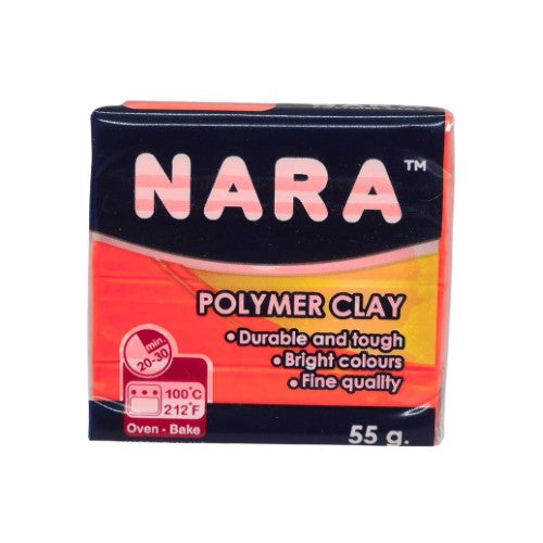 Nara Polymer Clay 55g NEON RED #50