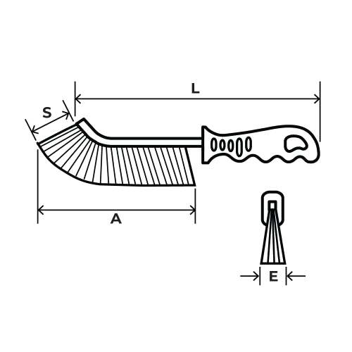 PG PROFESSIONAL Hand Brush (Brass Plated Steel)