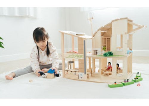 PlanToys Green Dollhouse with Furniture