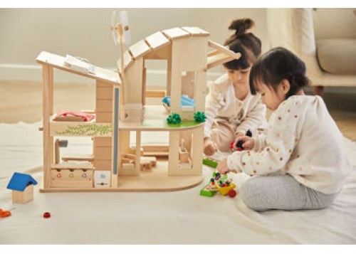 PlanToys Green Dollhouse with Furniture