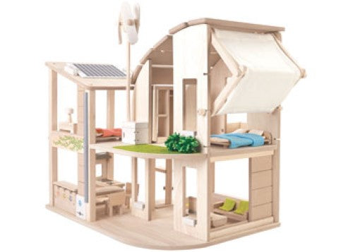 PlanToys Green Dollhouse with Furniture