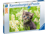 Puzzle - Ravensburger- Kitten in the Meadow 500p