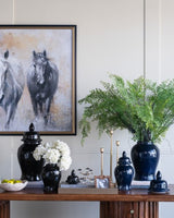 Decorative - Black Ginger Jar - 31cm