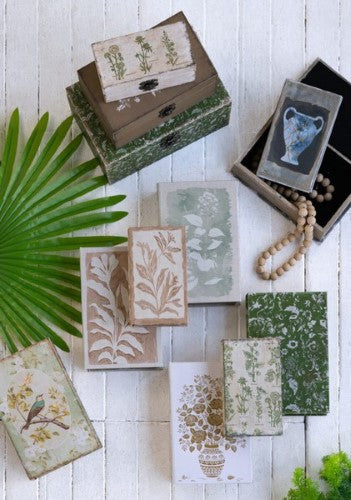 Green Leaf Book Box Set of 2 - 27cm