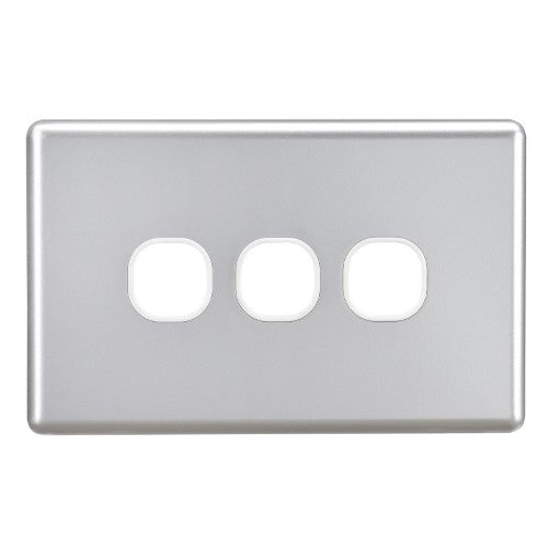 3 GANG BLANK SWITCH SILVER