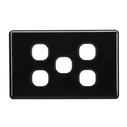 5 GANG BLANK SWITCH BLACK