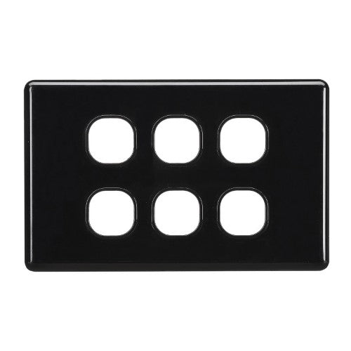 6 GANG BLANK SWITCH BLACK