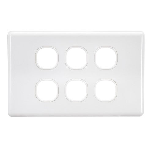 6 GANG BLANK SWITCH WHITE