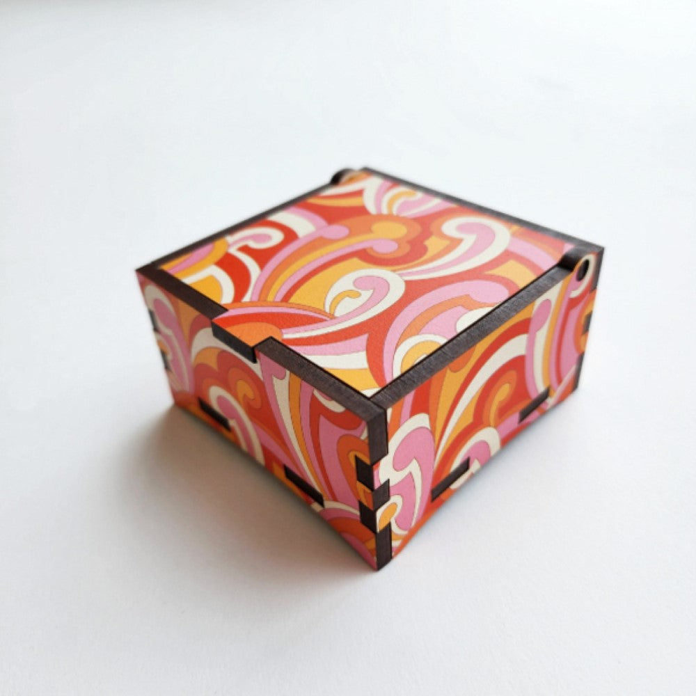 Trinket Box - Retro Koru (8 x 8cm)