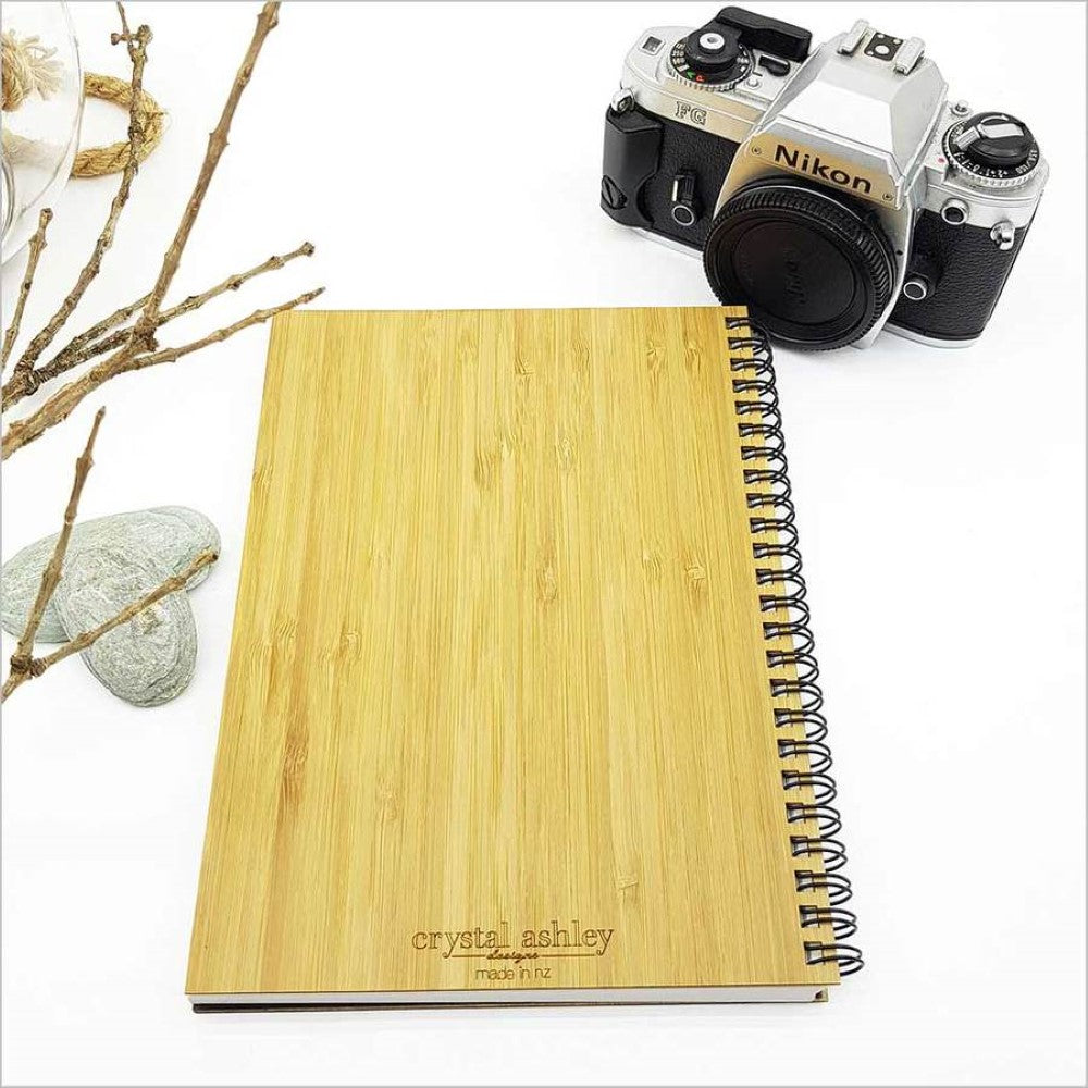 Small Bamboo Journal - Heart + Picton (16 x 21cm)