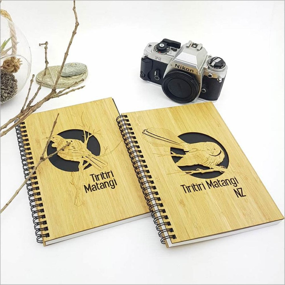 Small Journal Bamboo - Tiritiri Matangi Fantail (16 x 21cm)
