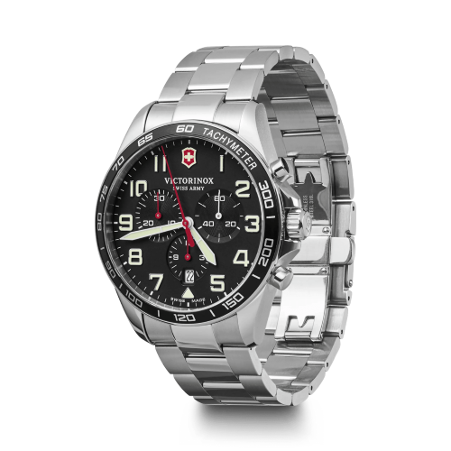 Watch - VICTORINOX FieldForce Chrono 42mm SS Bracelet Black Dial