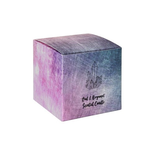 Infused Soy Candle - Amethyst & Rose Quartz (Oud & Bergamot)