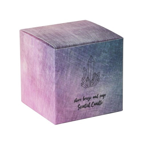 Infused Soy Candle - Amethyst & Rose Quartz (Shore Breeze & Sage)
