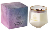 Infused Soy Candle - Amethyst & Rose Quartz (Shore Breeze & Sage)