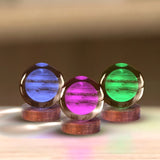 3D Crystal Ball Lamp - Jupiter (8 x 8 x 9.5cm)