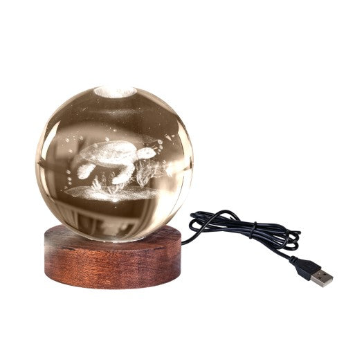 3D Crystal Ball Lamp - Turtle (8 x 8 x 9.5cm)