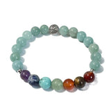 Chakra Bracelet - Amazonite & Tree of Life Bead
