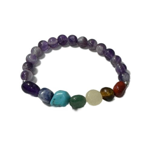 Chakra Bracelet - Tumblestones Amethyst