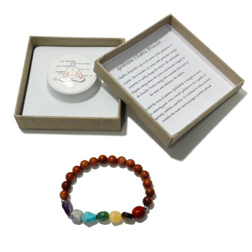 Chakra Bracelet - Tumblestones Goldstone