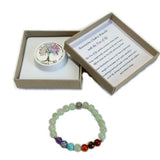 Chakra Bracelet - Aventurine & Tree of Life Bead