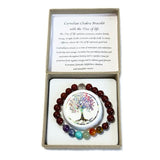 Chakra Bracelet - Carnelian & Tree of Life Bead